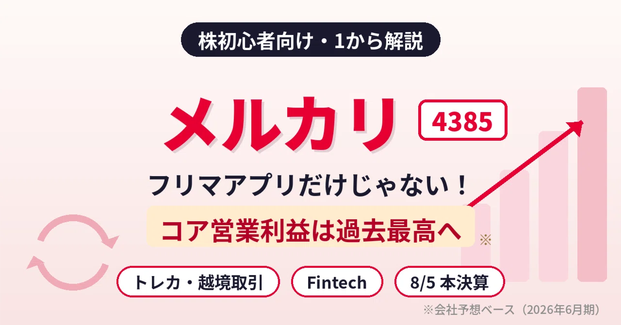 株初心者向け】メルカリ（4385）とは？トレカ・越境・Fintechで最高益