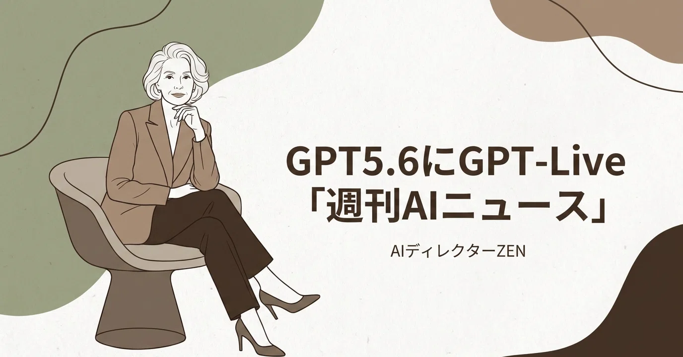 gene✱ai様 GPT5.6にGPT‑Live「週刊AIニュース」｜AIディレクターZEN(AI歴5年目)