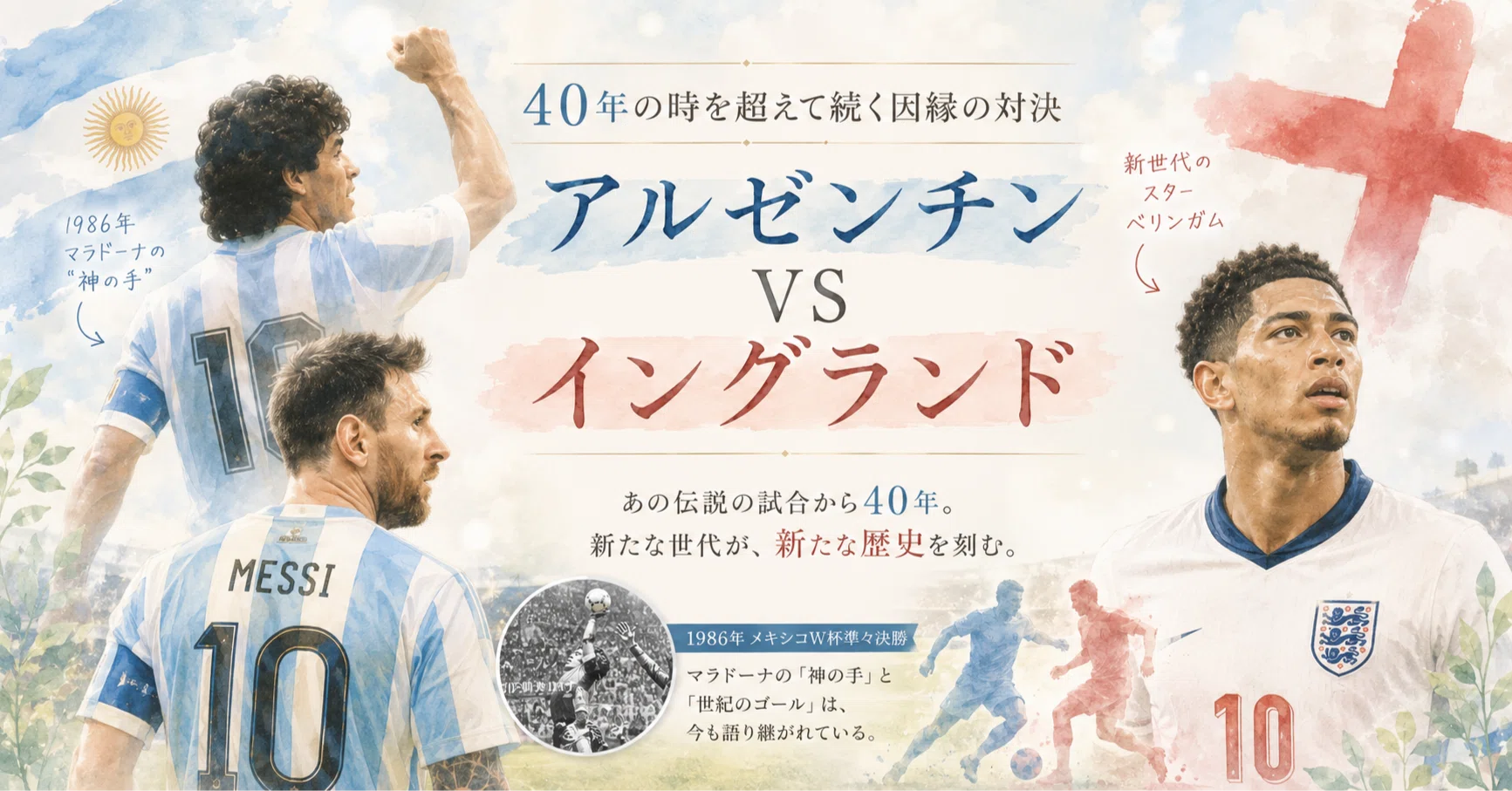 アルゼンチン vs イングランド 40年の時を超えて続く「神の手」の因縁