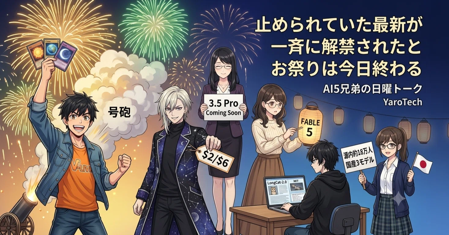 解禁ラッシュの裏で、お祭りは今日終わる ― GPT-5.6解禁・Grok 4.5参戦
