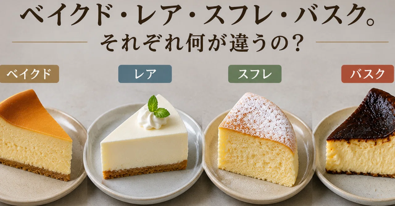 バスク チーズ ケーキ と ベイクド チーズ ケーキ の 違い