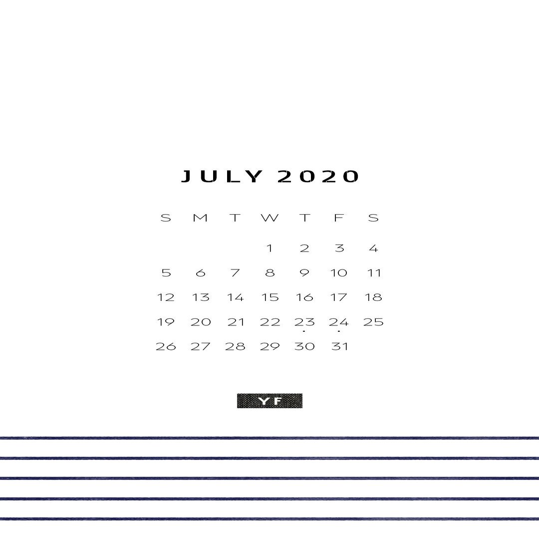Free 年7月 Iphone壁紙カレンダー 𝗬 𝗙 Note
