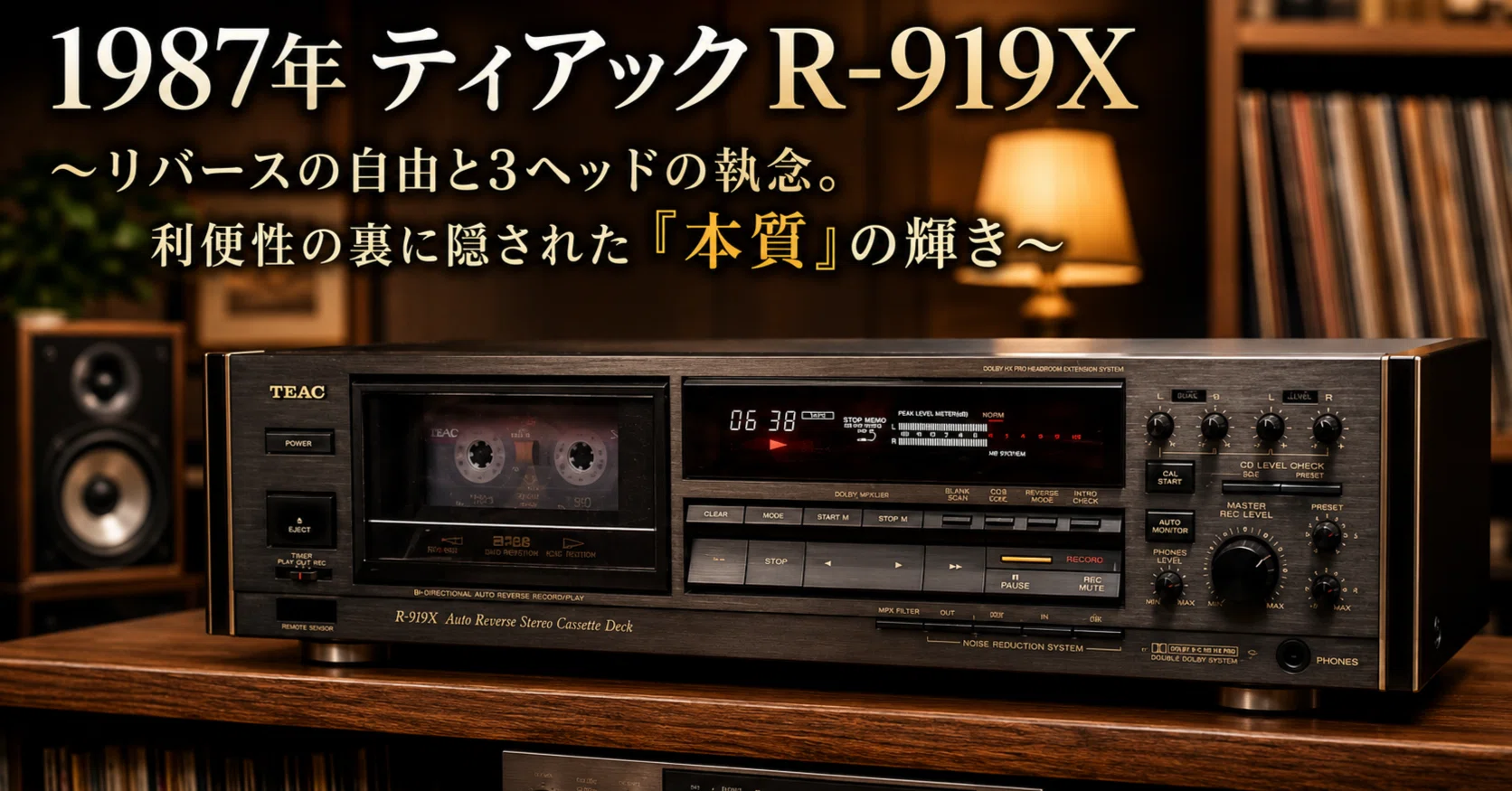 TEAC R-919Xオードリーバース3ヘッド　1週間で終了 動作確認品！ 1987年 ティアック R-919X ～リバースの自由と3ヘッドの執念。利便性の