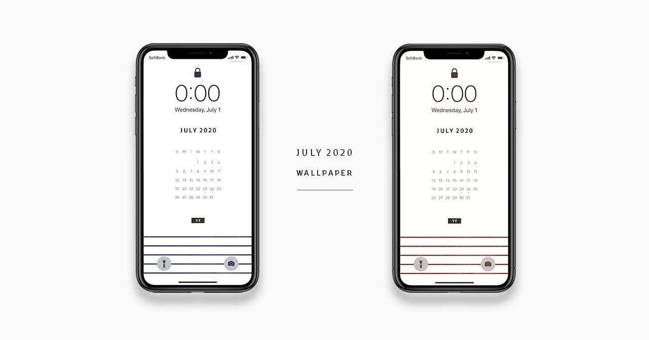 Free 年7月 Iphone壁紙カレンダー 𝗬 𝗙 Note