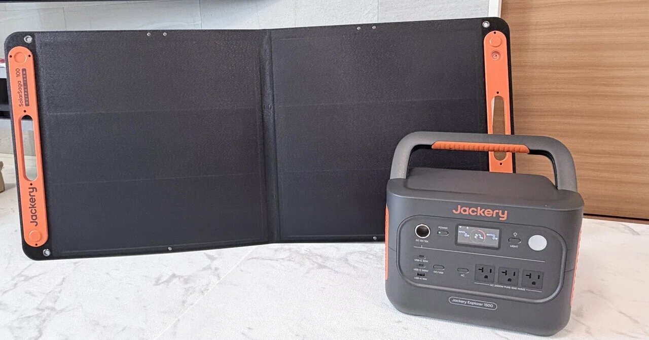 Jackery ポータブル電源 1500 New 100W ソーラーパネルセット購入
