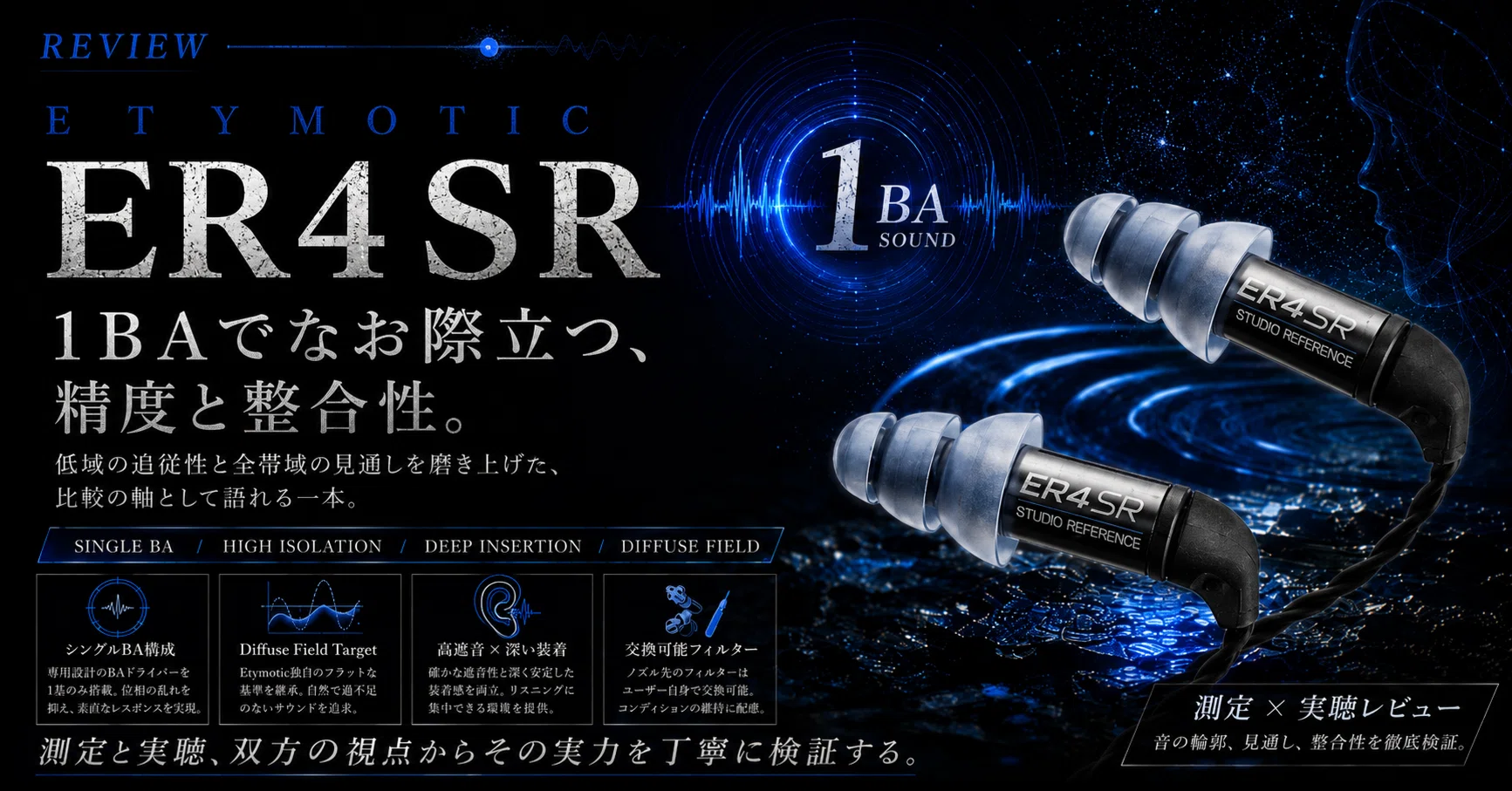 Etymotic ER4SR レビュー｜リファレンスは、本当に音楽を楽しむための