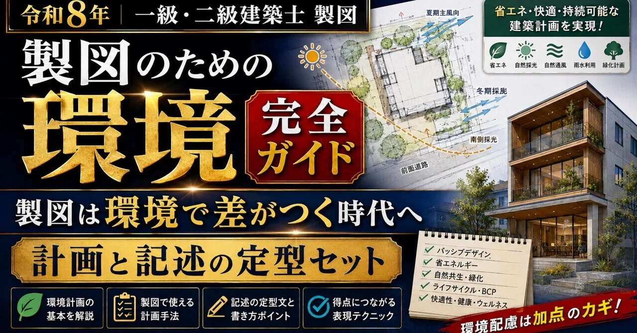 令和8年 二級建築士 製図試験 完全攻略｜併用住宅 木造3階 - 2026-07