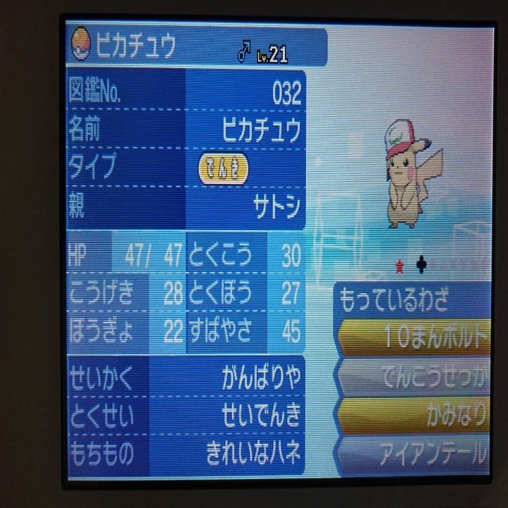 ポケモンusum 配布限定ポケモンメモ サトピカ キミに決めたキャップ がみ Note