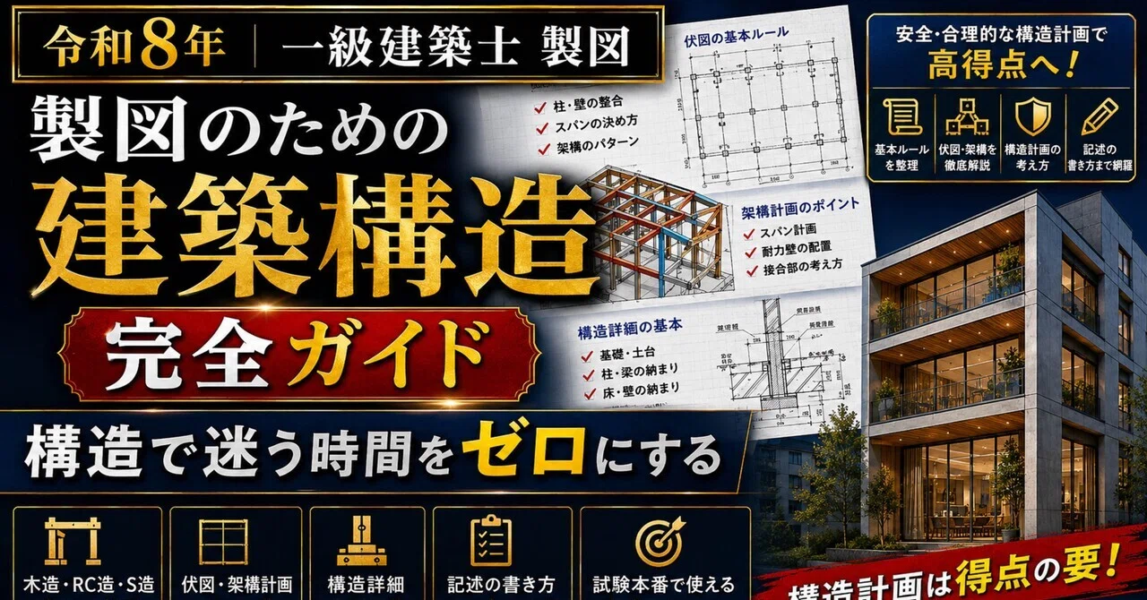 令和8年 一級建築士 製図試験 完全攻略｜独学合格チャンネル｜建築士