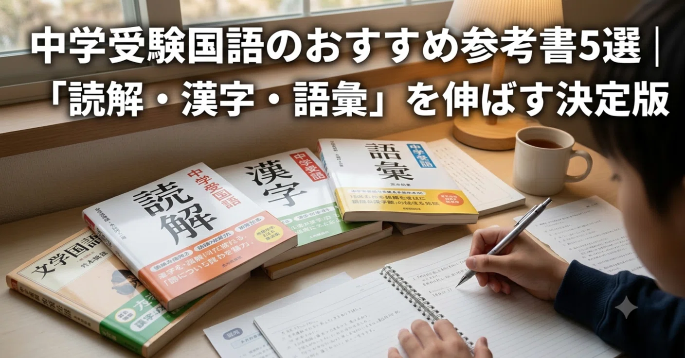 中学受験国語のおすすめ参考書5選｜「読解・漢字・語彙」を伸ばす決定