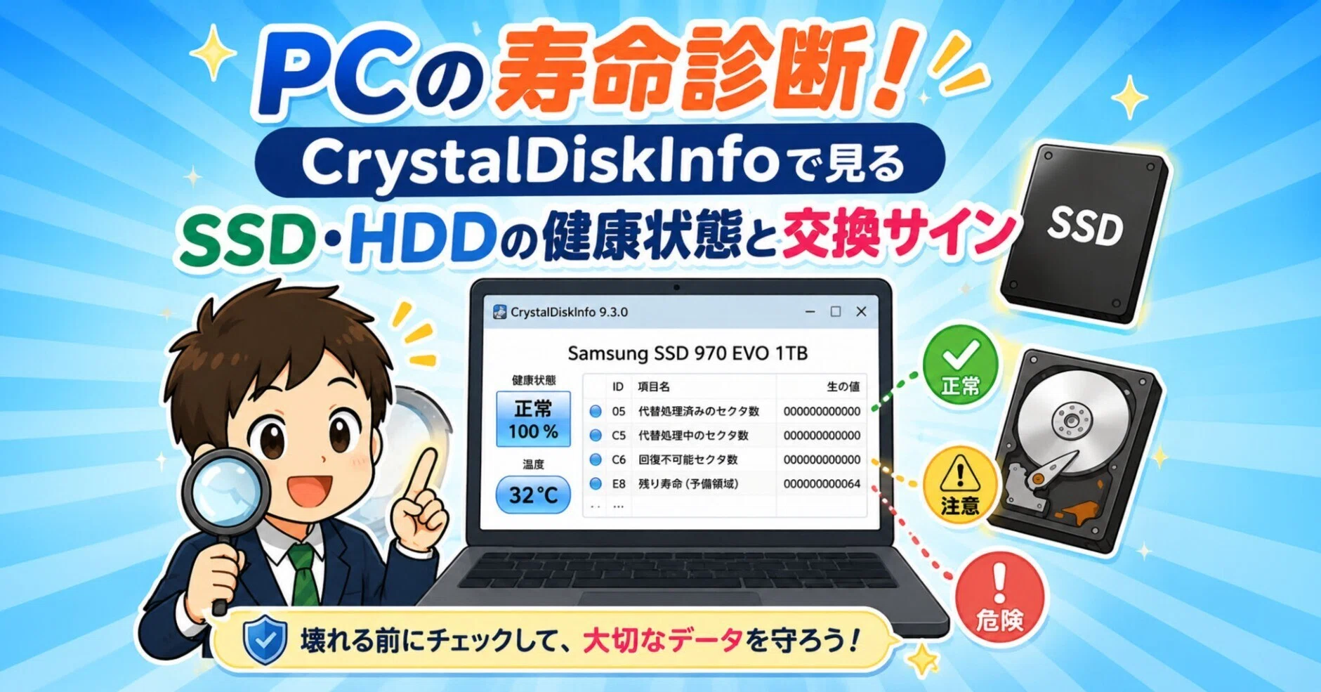 PC Lifespan Diagnosis] Checking SSD/HDD Health and Replacement
