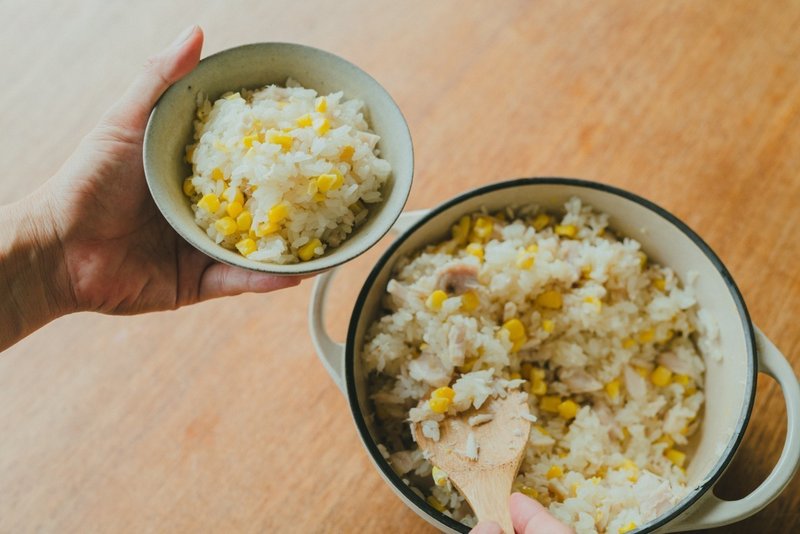 まぐろコンフィととうもろこしご飯 Fishstand まぐろでつくるおうちごはん Note