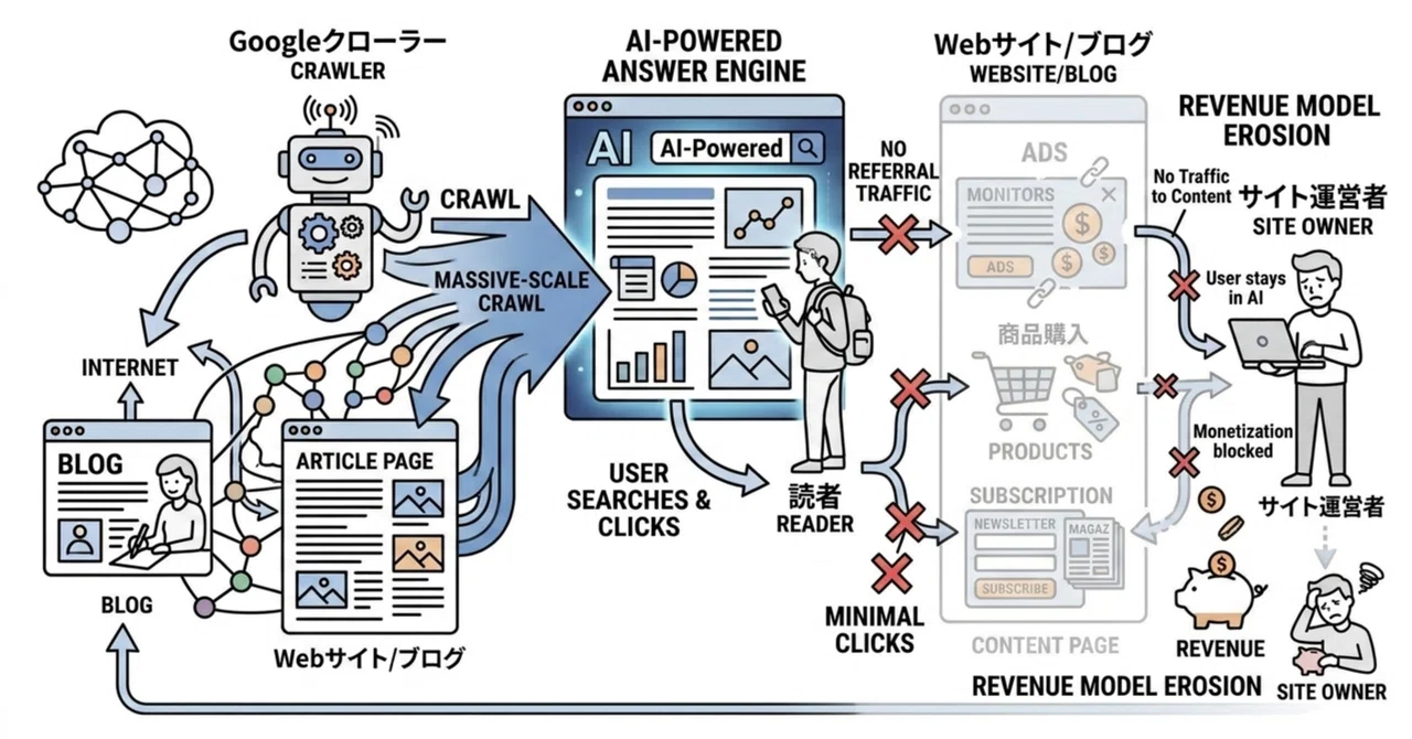 AIクローラーでインターネット経済がぶっ壊れるかもしれない話|フォレスト出版