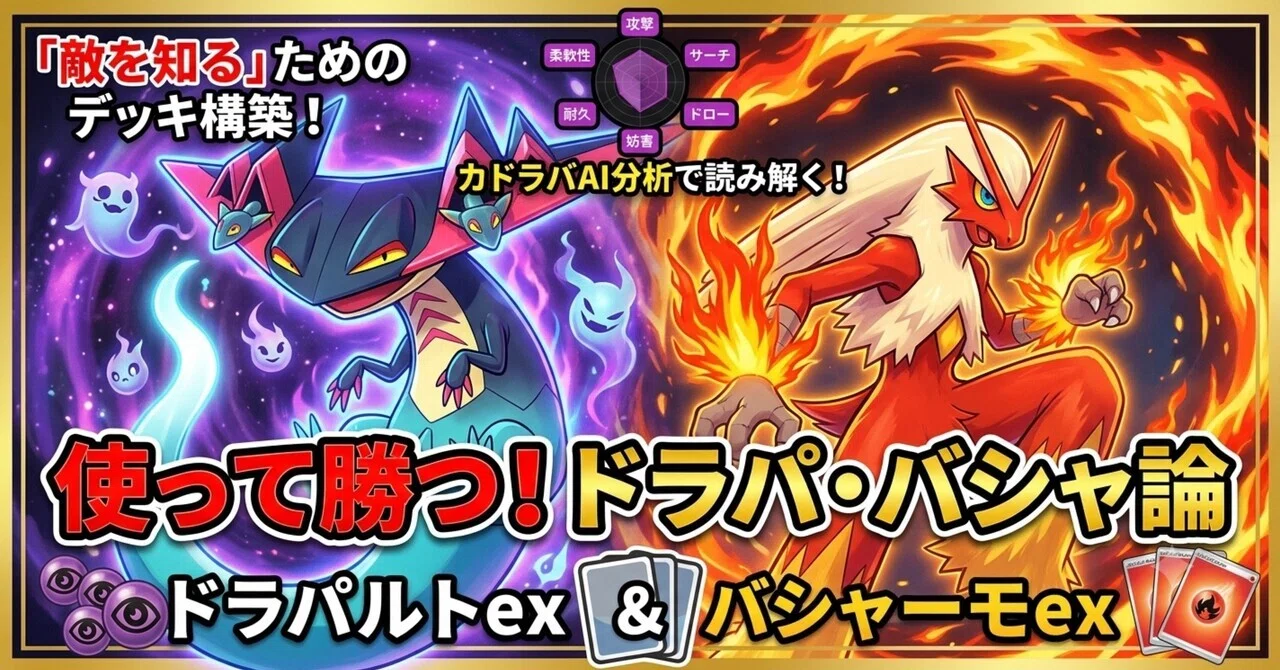 ポケカ考察】「使って勝つ」ためのドラパルト・バシャーモ論。カドラバ