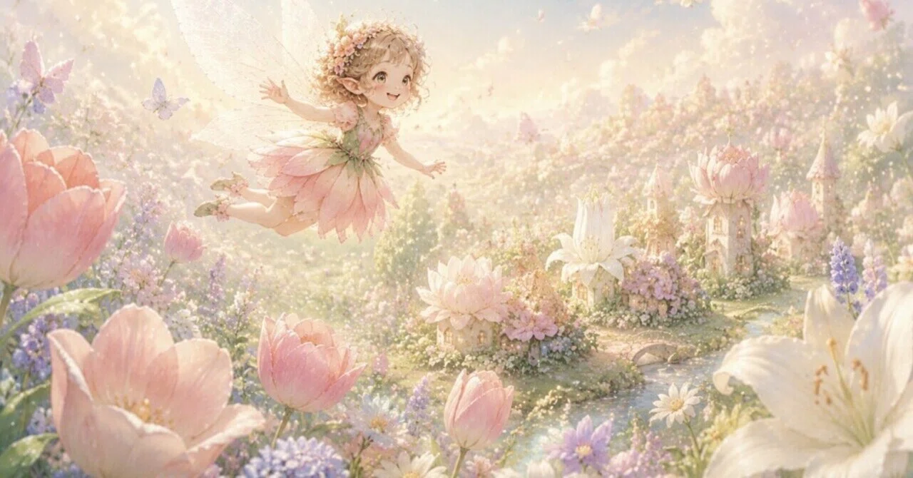 花の街図鑑|妖精さんイラストPart4🧚｜ポワポワ