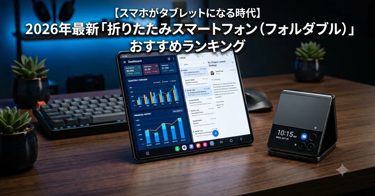 スマホがタブレットになる時代】2026年最新「折りたたみスマートフォン
