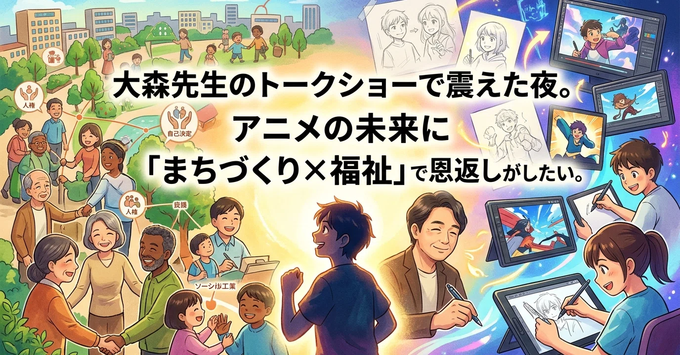 大森先生のトークショーで震えた夜。アニメの未来に「まちづくり×福祉