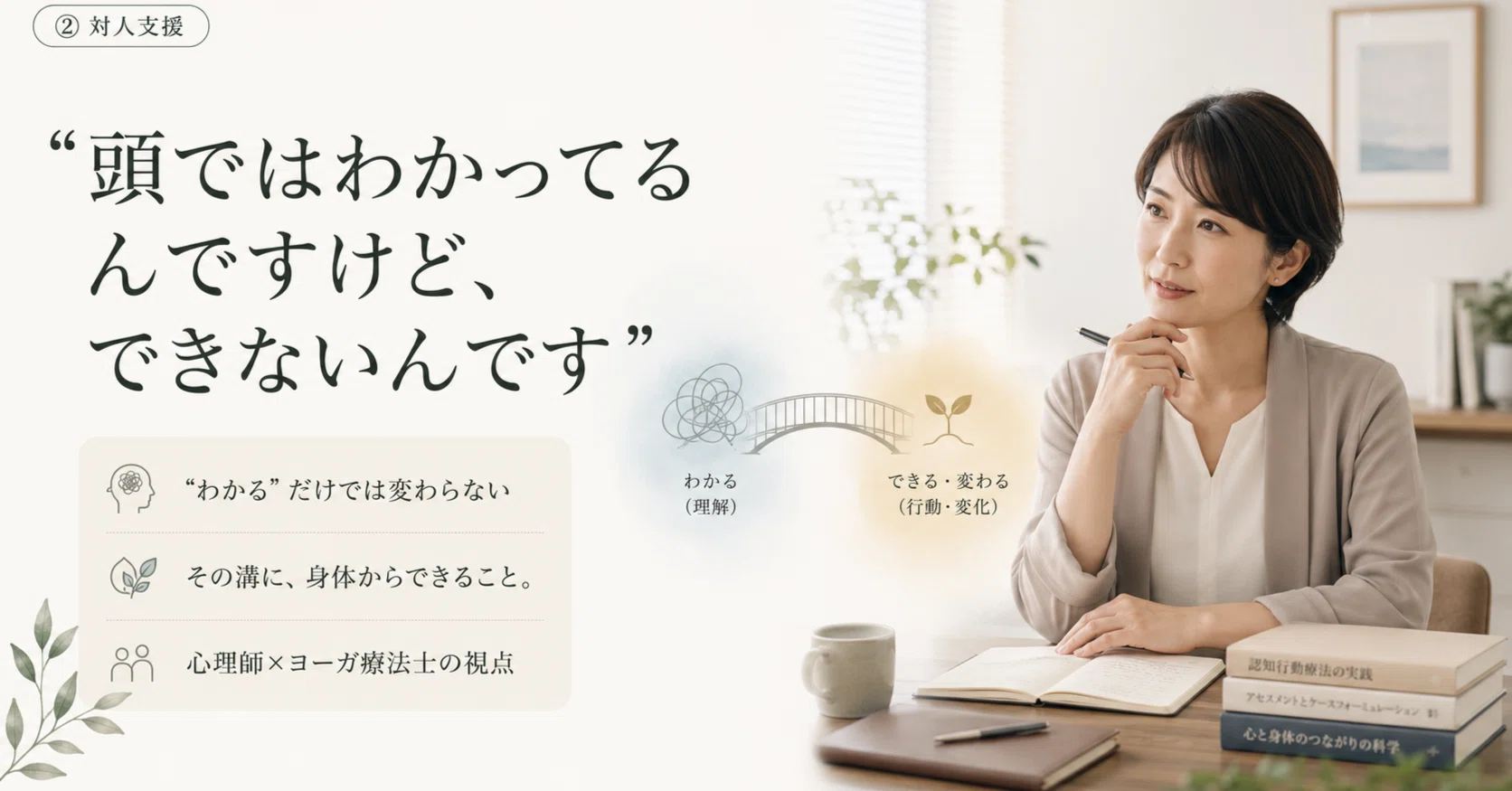 ヨーガ療法の基礎としての意識化体験 頭ではわかるけどできない」に、ヨガができること｜毛塚由希子｜ヨーガ
