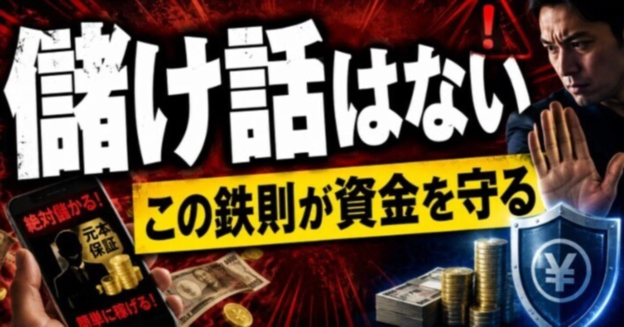 儲け話はない（この鉄則が資金を守る）｜元サラ金店長（大介）