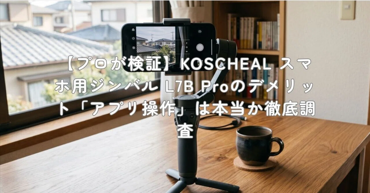 プロが検証】KOSCHEAL スマホ用ジンバル L7B Proのデメリット「アプリ