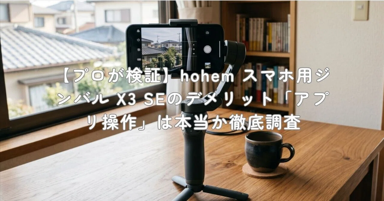 プロが検証】hohem スマホ用ジンバル X3 SEのデメリット「アプリ操作