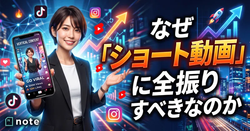 登録者数より再生数？なぜ今、横長動画を捨てて「ショート動画」に全振りすべきなのか