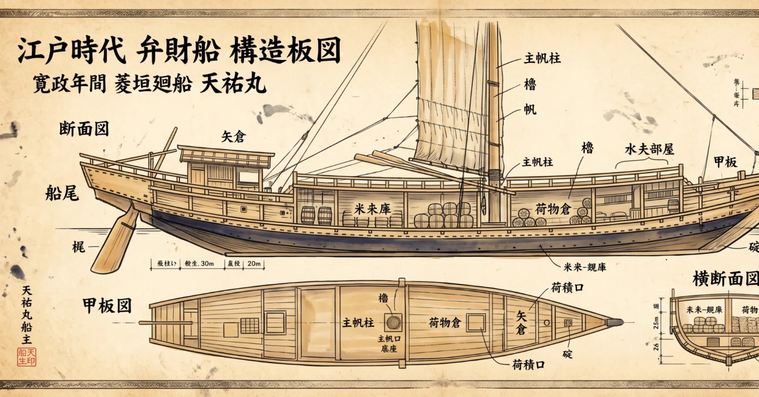 産業史】江戸時代の海運研究1：造船技術の革新と貨物容器の標準化