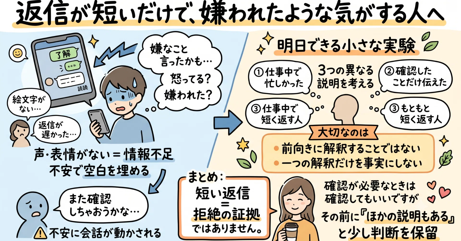 LINEの返信が短い…嫌われたかな｜あおきしゅんたろう @ 心理学者×大学教員