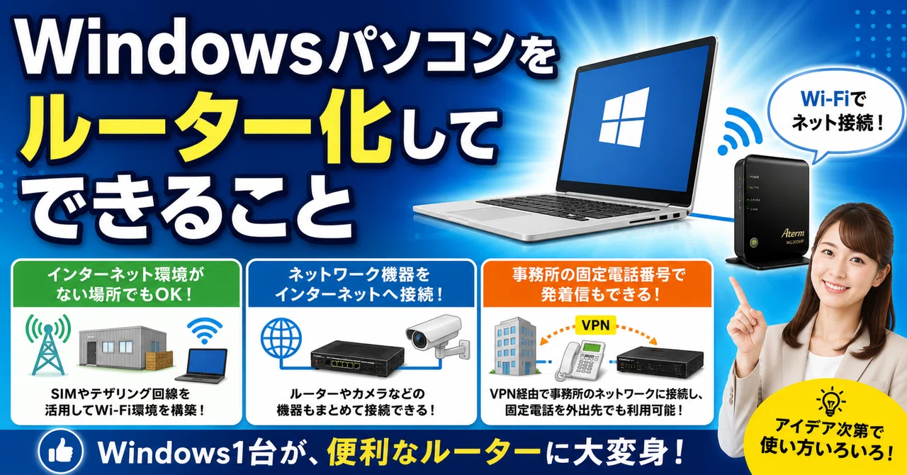 What you can do by turning a Windows PC into a router｜IP実践道場