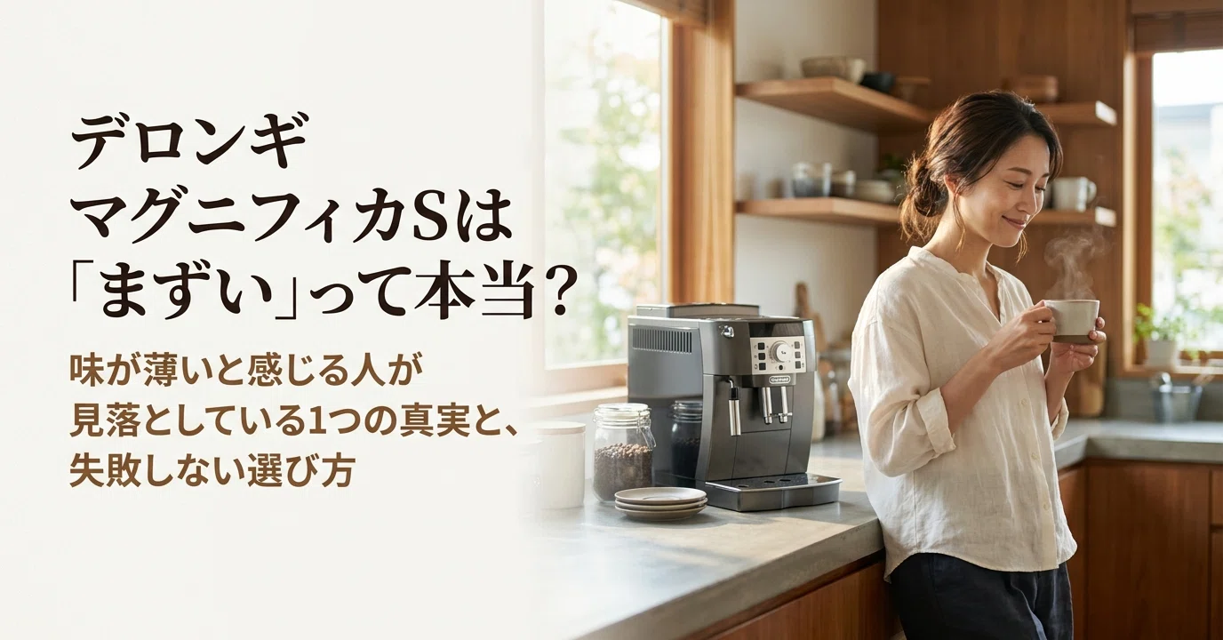 デロンギ マグニフィカSはまずいって本当か、味が薄い人が見落とす一点