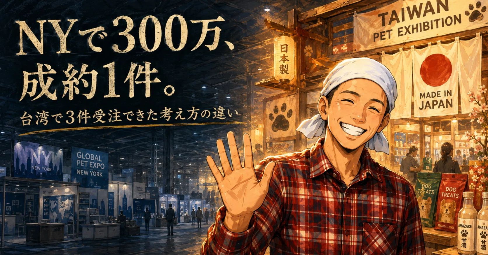 NYで300万円かけて、成約1件。台湾で3件受注できた、たった1つの考え方