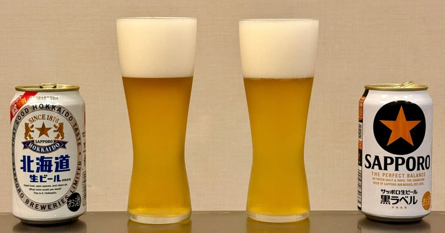 I compared 'Sapporo Hokkaido Draft Beer' and 'Sapporo Draft Beer