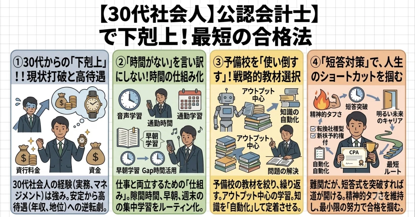 30代社会人が公認会計士で下剋上！最短の合格法｜マド〜公認会計士試験