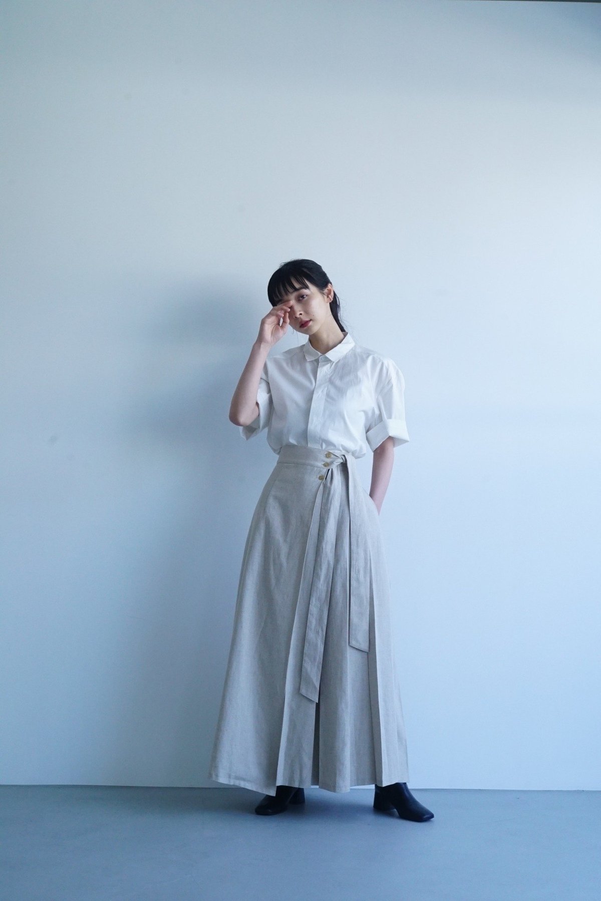 本日21:00~]麻のラップスカート。｜マール・コウサカ（foufou） 