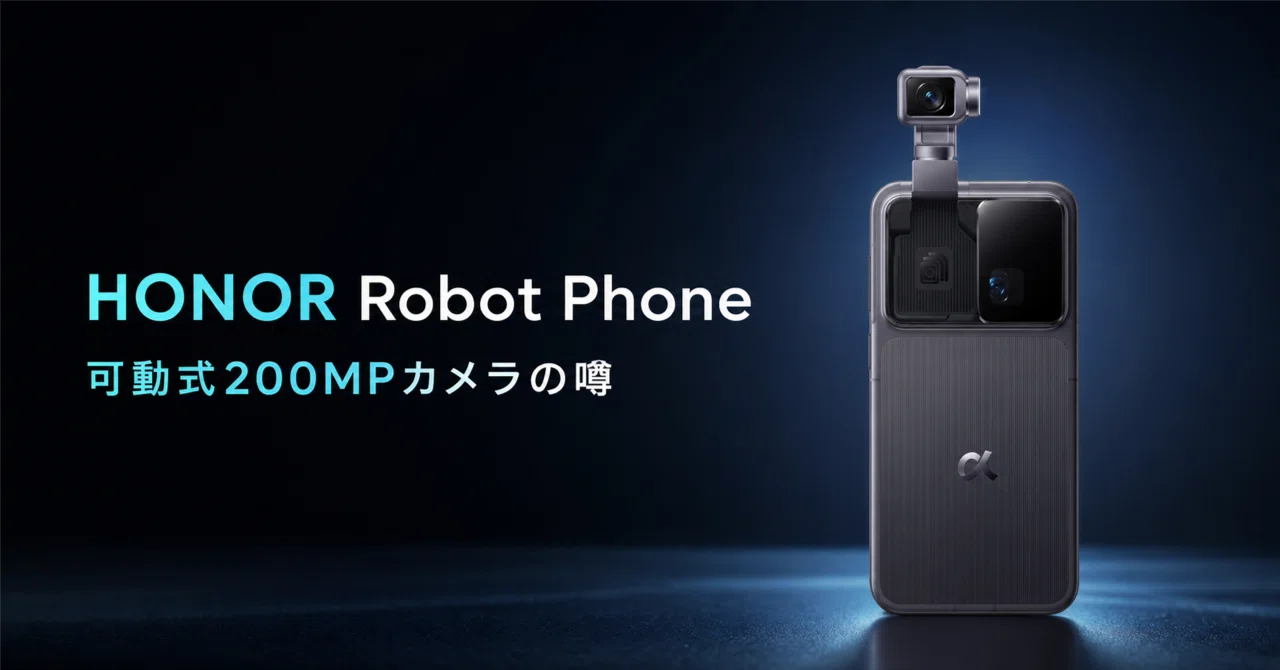 HONOR Robot Phone のリーク・噂まとめ 可動式200MPカメラと予想