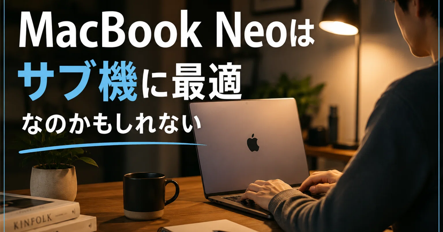 MacBook Neoはサブ機に最適なのかもしれない｜星丸の一言