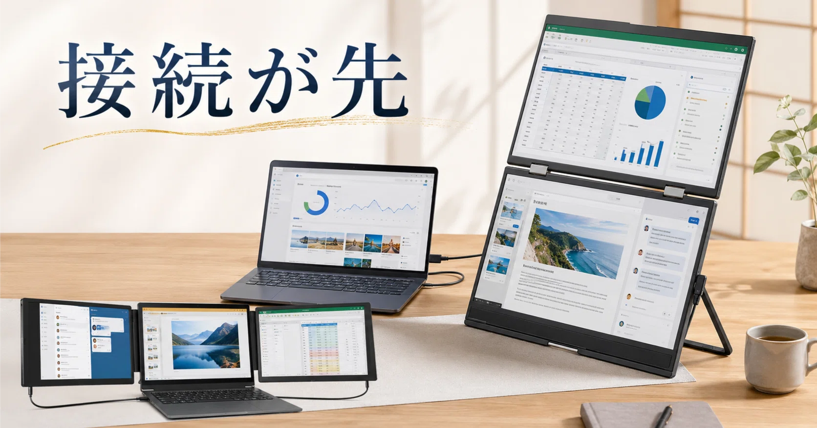 デュアルモバイルモニターおすすめ比較｜上下2画面・左右拡張型の