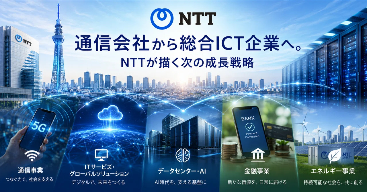 通信会社から総合ICT企業へ。NTTが描く次の成長戦略｜交刀 夕