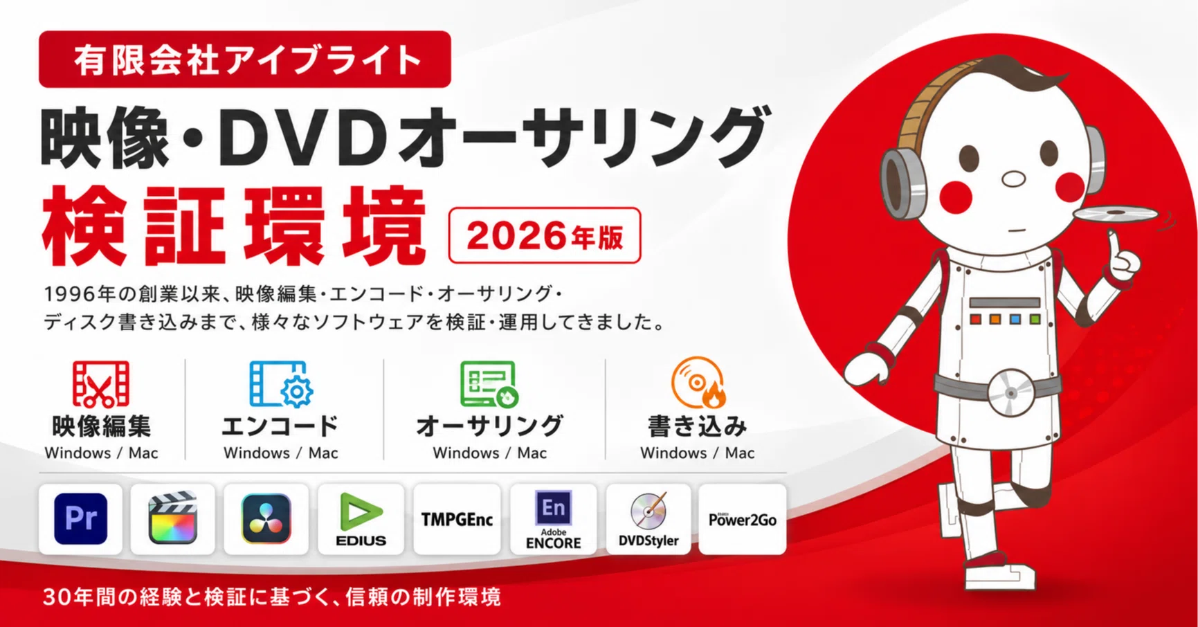 有限会社アイブライト 映像・DVDオーサリング検証環境（2026年版