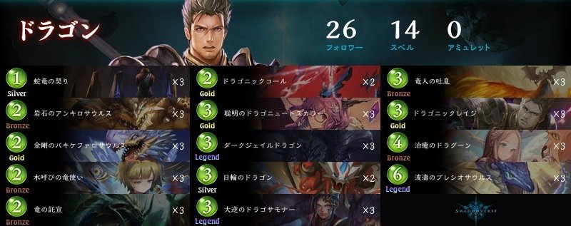 シャドウバース運命の神々環境のテンポラリーデッキ購入ガイド ウィッチ ドラゴン Ellien Note
