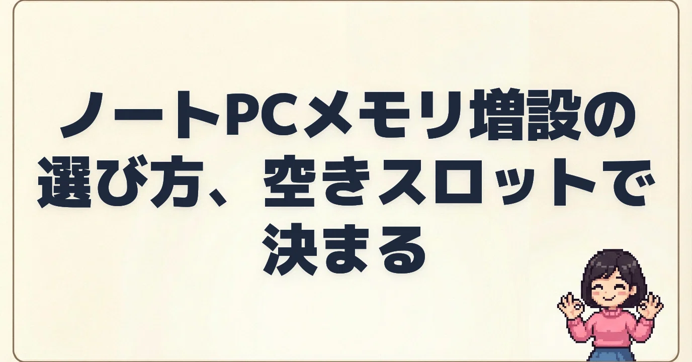 ノートPCメモリ増設の選び方、空きスロットで決まる｜Azu