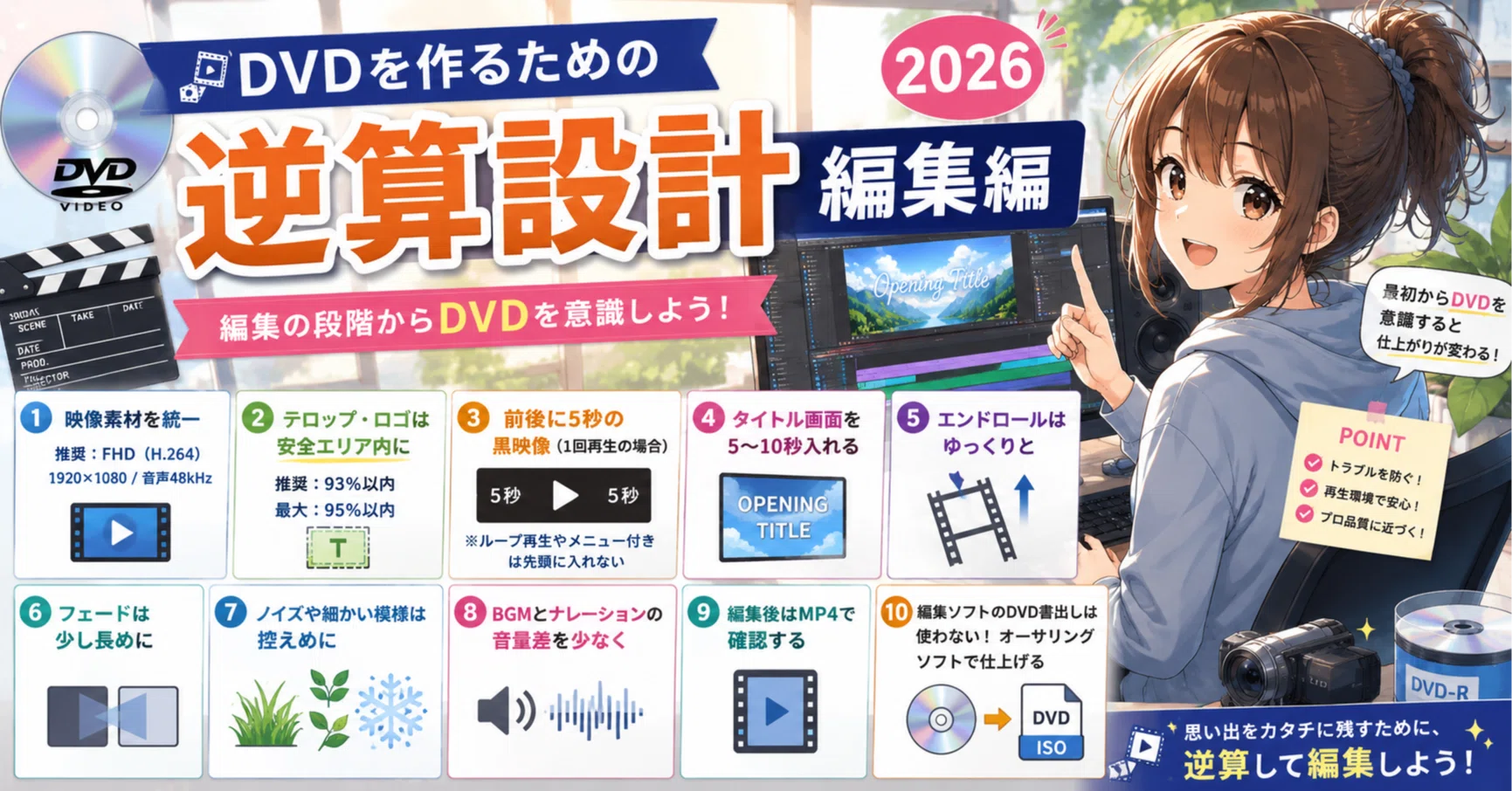🎬 DVDを作るための逆算設計編集編【2026】｜DVD即日コピー専門店