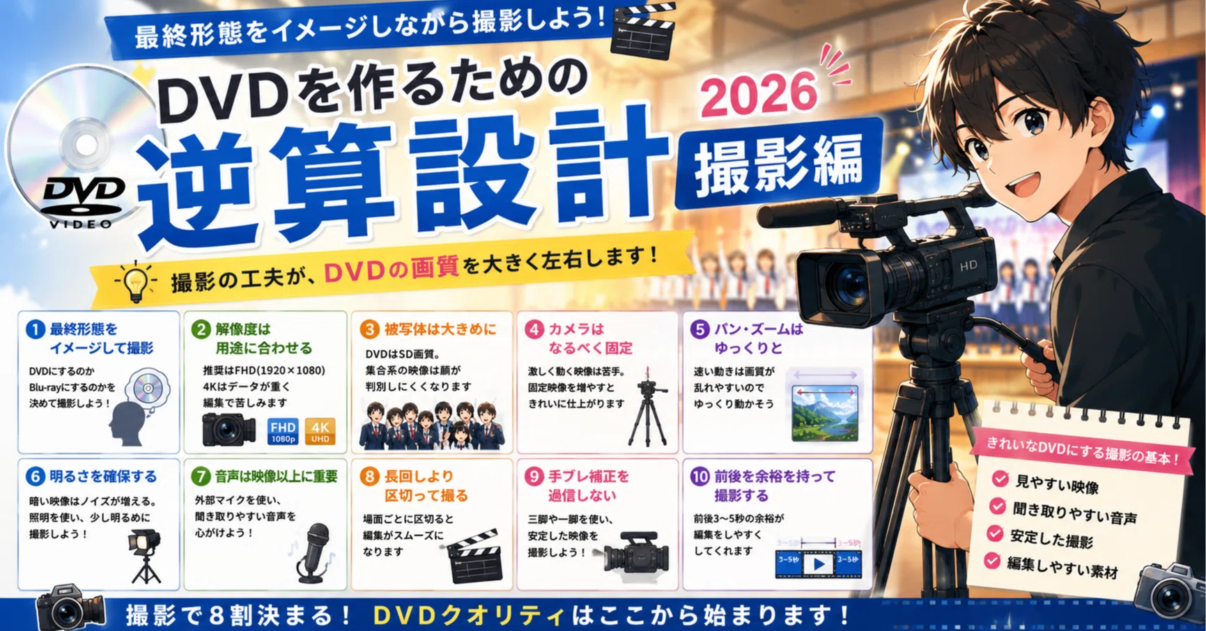 ? DVDを作るための逆算設計【2026】撮影編｜DVD即日コピー専門店 