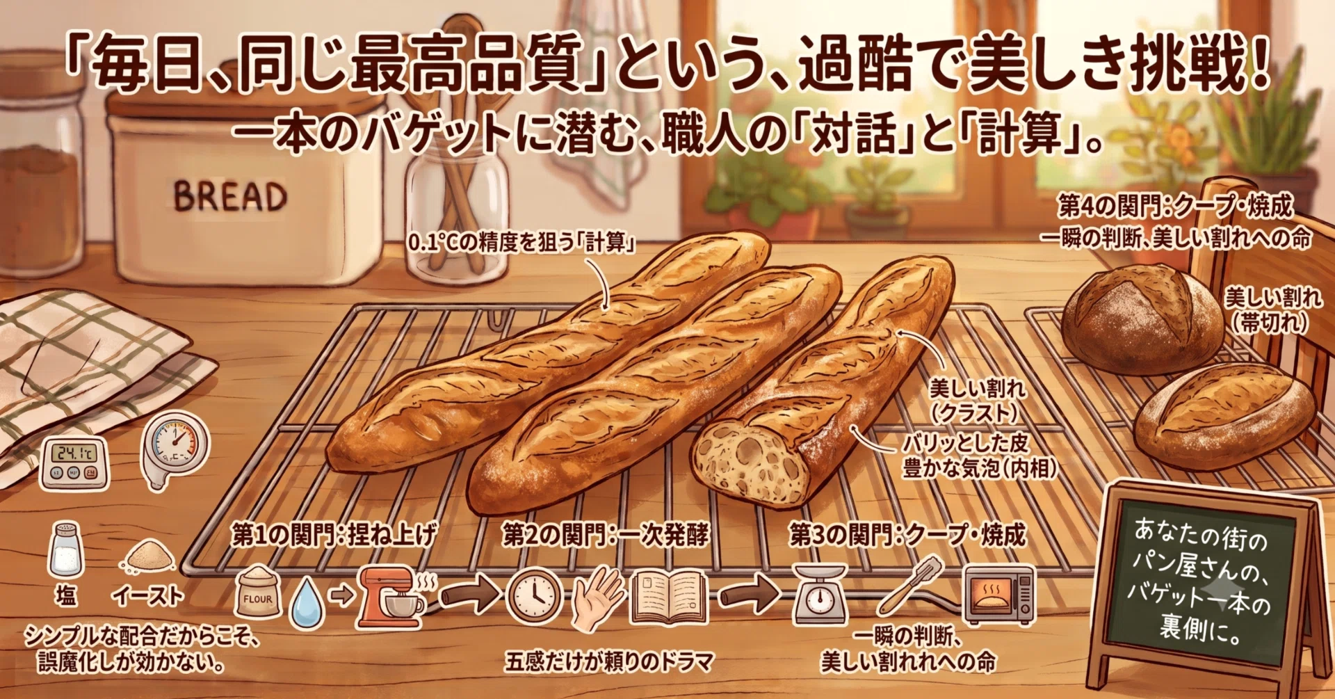 🥖【なぜバゲットは毎日同じように焼けないのか？】：材料が一番