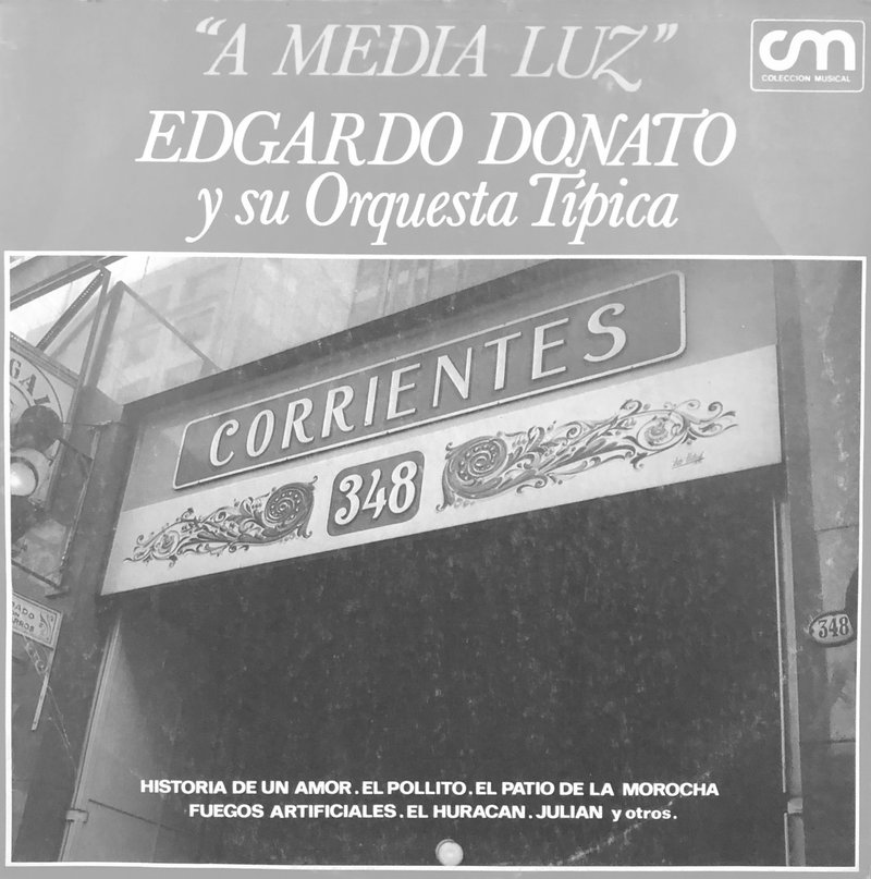 エドガルド・ドナート楽団のレコード（表紙はコリエンテス348番地の看板）