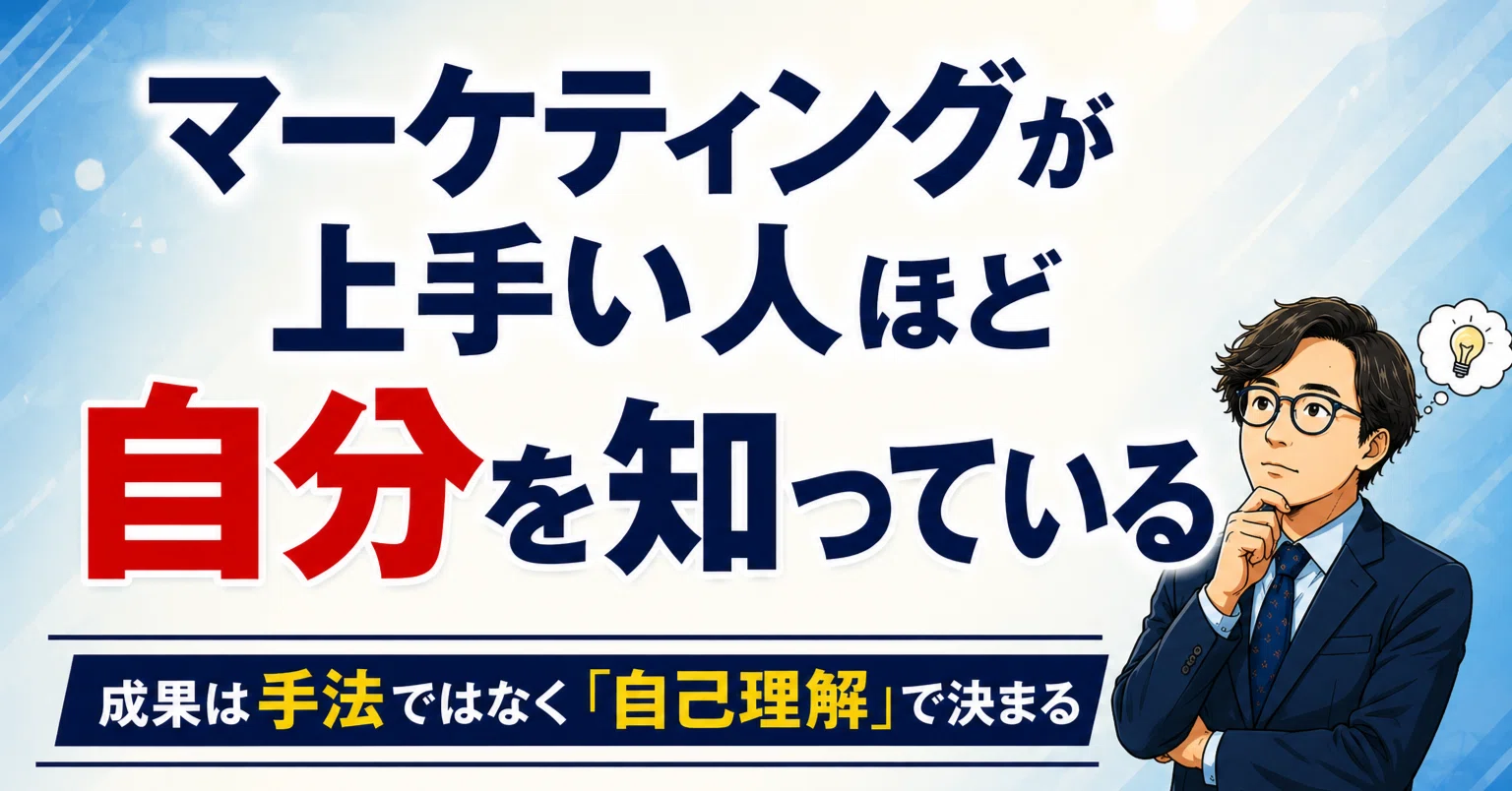 マーケティングが上手い人ほど「自分」を知っている｜成果を左右する