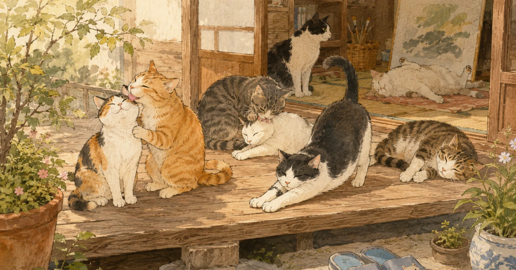 疲れた夜は、ネコがいる日常へ。とあるイラストレーターと猫たちの日常