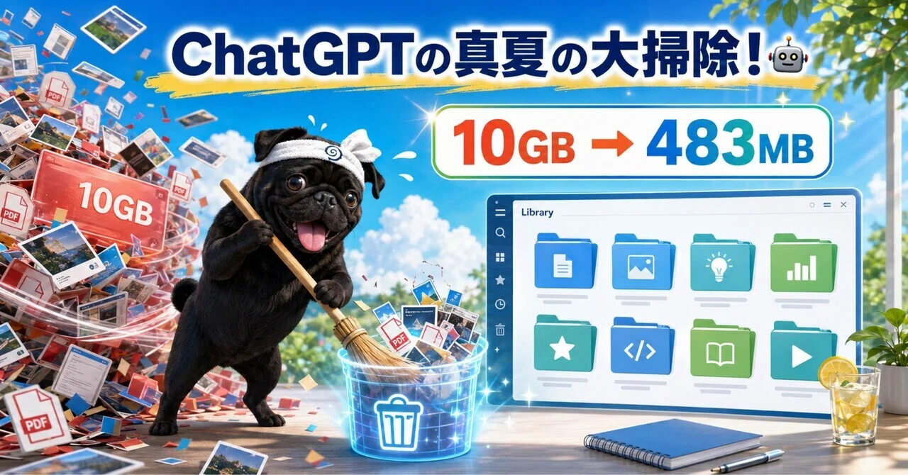ChatGPTの真夏の大掃除！🤖画像10GBをAI本人に片づけさせたら483MBに