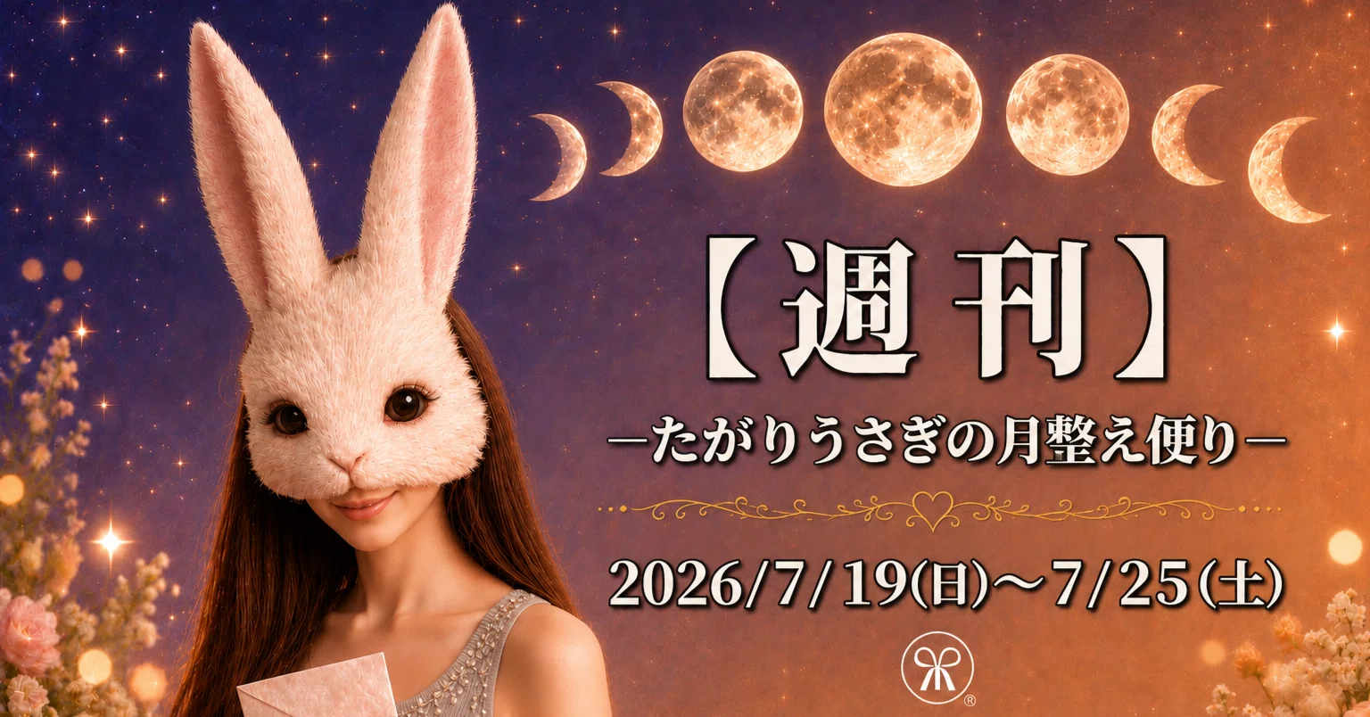 🌿週刊🌿たがりうさぎ🐰の月整え便り💌🌙2026／7／19㈰〜7