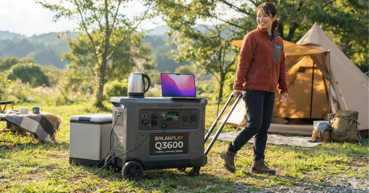 実機レビュー】SolarPlay Q3600はコスパ最強の怪物ポータブル電源